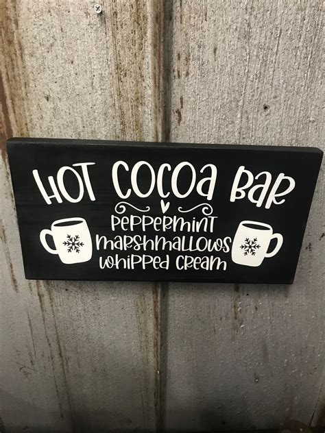 Hot Cocoa Bar Sign Hot Cocoa Sign Etsy