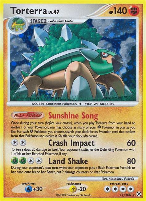 Torterra dp7 11 Pokémon Card Database PokemonCard