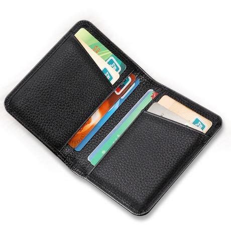 Black Genuine Leather Credit Visiting Card Holder Ubicaciondepersonas