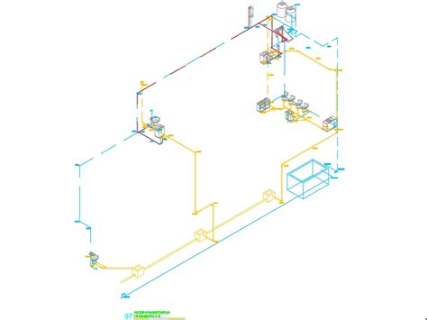 Instalaciones Isométrico Hidrosanitario 256 6 Kb Bibliocad