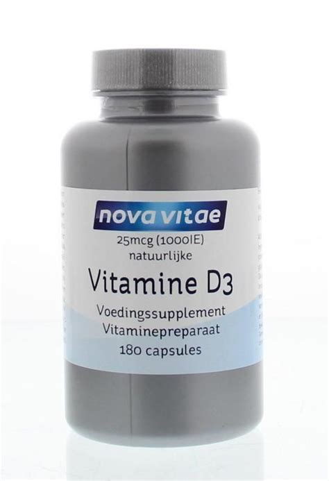 Vitamine D3 25 Mcg 1000 IE 180 Capsules Nova Vitae Nova Vitae