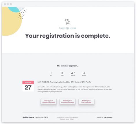 Event Registration Email Template