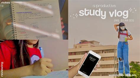 A Productive Study Vlog Waking Up At Am Studying Going To School