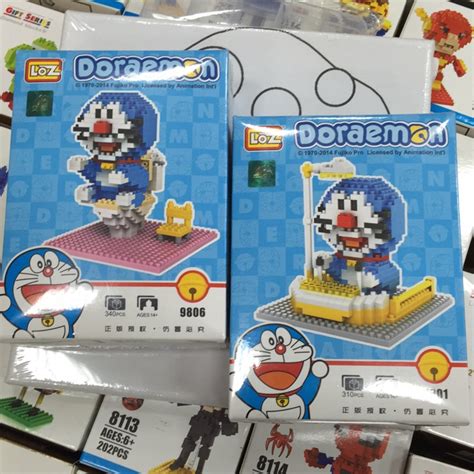 Loz 鑽石 微積木 Doraemon 小叮噹 哆啦a夢 9806 浴室哆啦 9801 哆啦 時光機 蝦皮購物