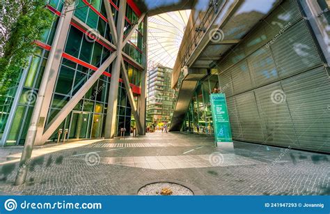 Berlin Germany July Sony Center Modern Buildings In