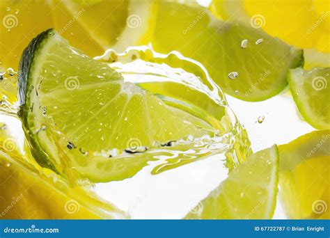 Citrus Lemon And Lime Splash Stock Image Image Of Peel Ripe 67722787