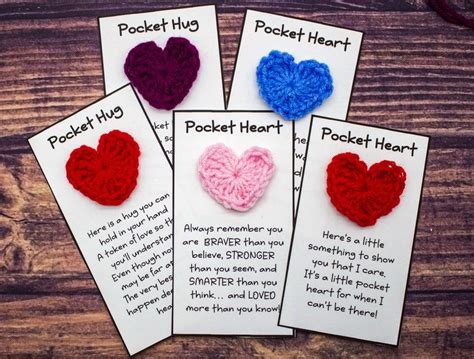 Pocket Hug Crochet Pattern Pocket Hug Quotes Included Etsy UK Crochet