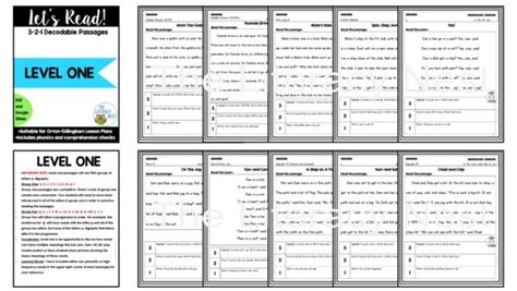 Orton Gillingham Decodable Text Reading Passages Level 1 Made By Teachers