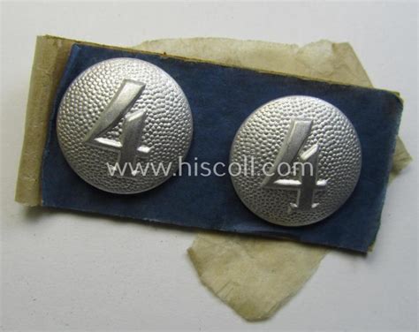 Hiscoll Military Antiques Interesting Pair Of Bright Silver Coloured