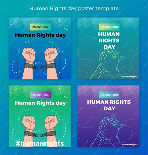 Premium Vector Human Rights Day Poster Template