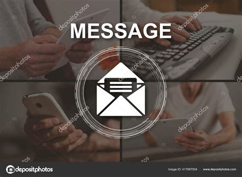 Message Concept Illustrated Pictures Background Stock Photo by ...