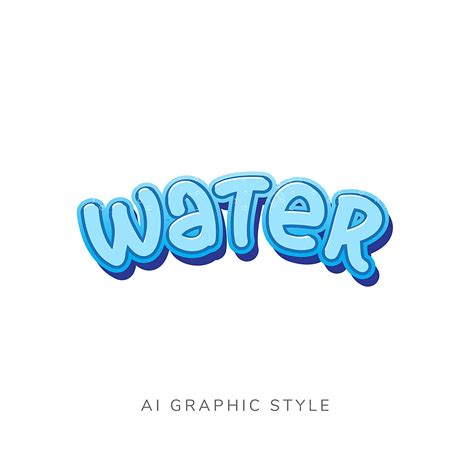 Water Text Effect Vector Hd Images Water Text Effect Water Blue