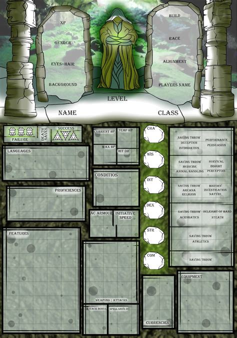 Necromancer Dnd Character Sheet 5e Magus Dnd Character Sheet Etsy Ireland