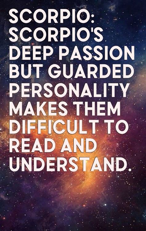 Scorpio Scorpio S Deep Passion But Guarded Personality Makes Them