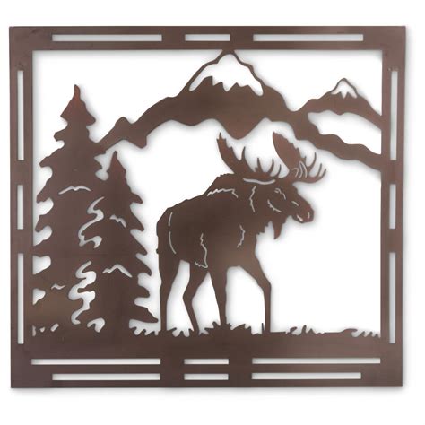 Moose Frame Metal Wall Art 648670 Wall Art At Sportsmans Guide