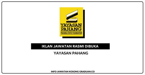 Permohonan Jawatan Kosong Yayasan Pahang Portal Kerja Kosong Graduan