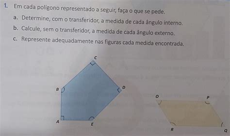 Solved Em Cada Polígono Representado A Seguir Faça O Que Se Pede A Determine Com O