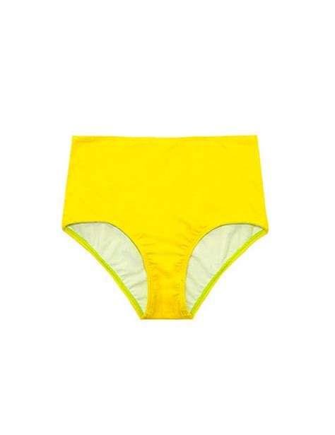 Calzon De Bikini Pin Up Clasico Amarillo Samia Cl Tama O S Color Amarillo