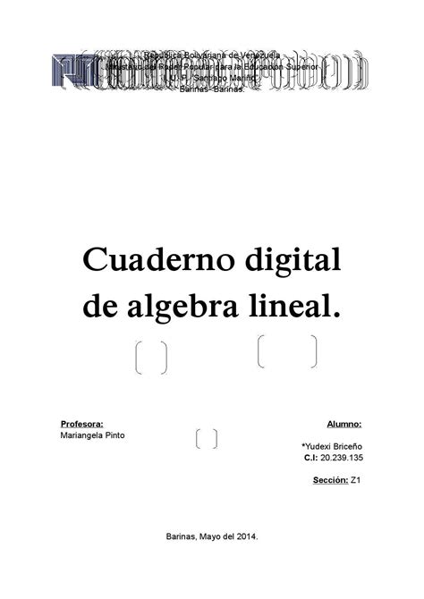 Ejercicios Propuestos Algebra Lineal By Karina Issuu