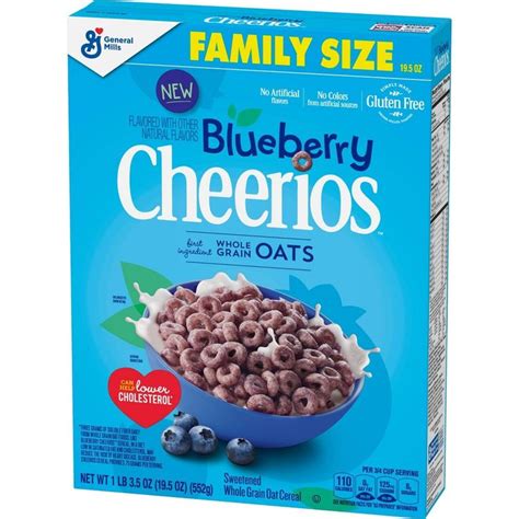 Blueberry Cheerios Xl Breakfast Cereal 195oz General Mills Food