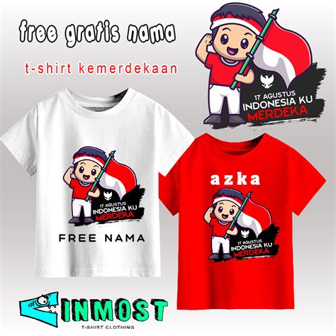 Jual KAOS ANAK KEMERDEKAAN 17 AGUSTUS HARI MERDEKA KATUN PREMIUM 1 12