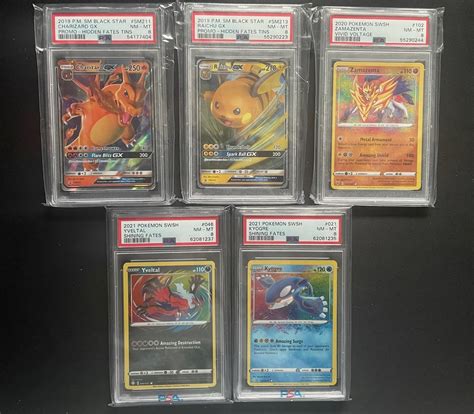 Pokemon 5 Graded Card Charizard Gx Raichu Gx Zamazeta Yveltal