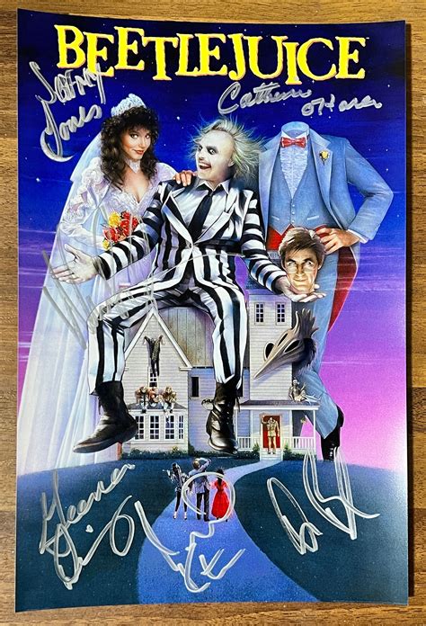 Beetlejuice Full Cast Signed Autographed 8x12 Inch Photo Coa Etsy