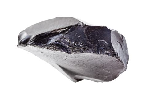 Premium Photo | Raw obsidian volcanic glass rock isolated