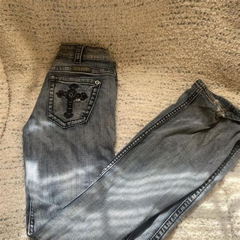 Women S Black And Grey Jeans Depop