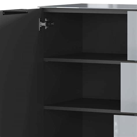 Esszimmersideboard Genrom Front Glasbeschichtet Mit Vier Schubladen