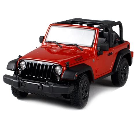 Maisto 1:18 2014 jeep wrangler willys white red car diecast big jeep toy model for men ...