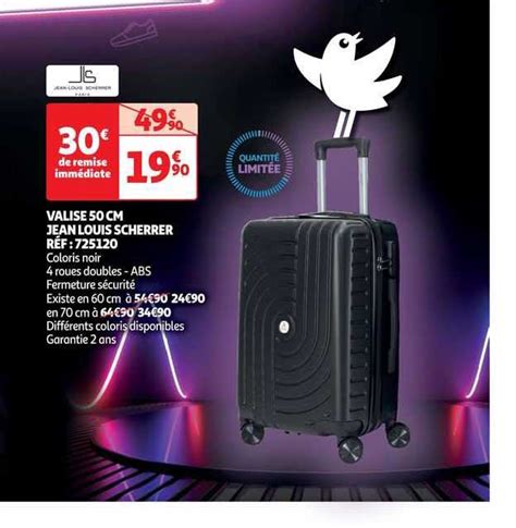 Promo Valise 50 Cm Jean Louis Scherrer Réf 725120 chez Auchan