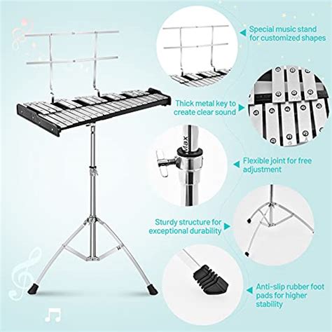 Giantex 32 Note Professional Glockenspiel Bell Kit Percussion