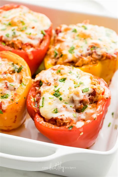 Turkey Stuffed Peppers Easy Healthy Recipes