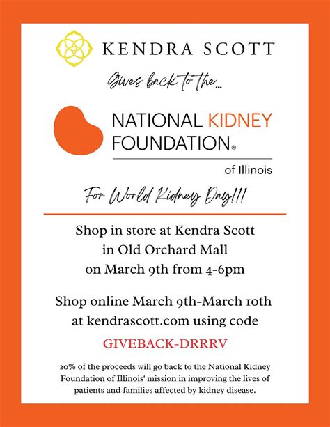 Kendra Scott Fundraiser for World Kidney Day