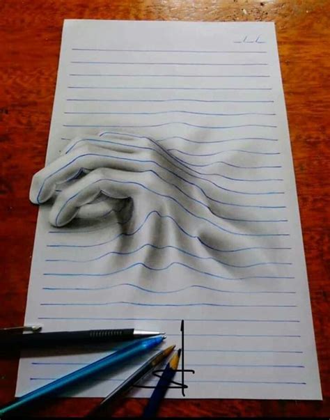 Optical Illusion Pencil Drawings