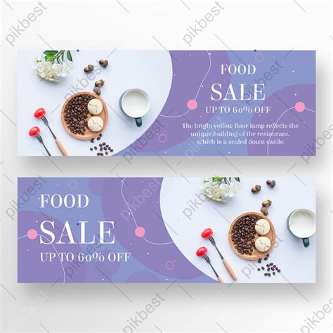 Fantasy Purple Double Sided Restaurant Banner Psd Free Download Pikbest