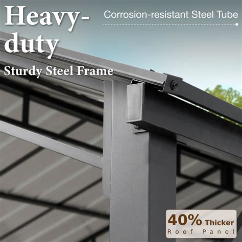 Summit Living Large Outdoor Covered 10x20 ft Metal Carport, Durable