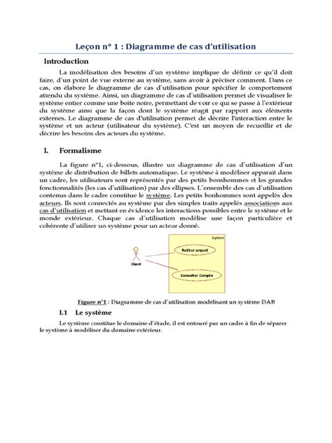 Diagramme De Cas Dutilisation Pdf