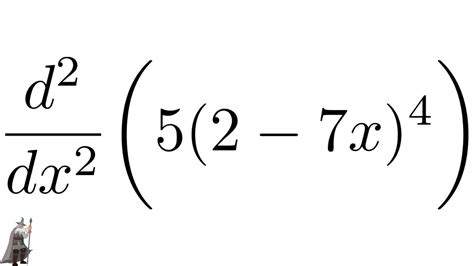 Second Derivative With The Chain Rule Example Youtube