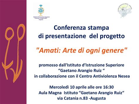 Conferenza Progetto Amati Arte Di Ogni Genere Istituto Superiore