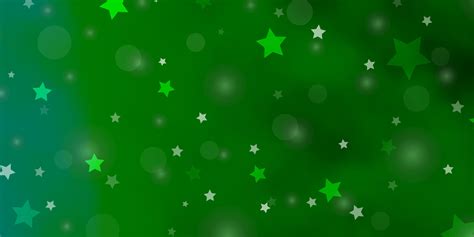 Fondo De Vector Verde Claro Con C Rculos Estrellas Vector En