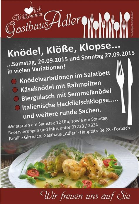 Speisekarte Von Gasthaus Adler Restaurant Forbach