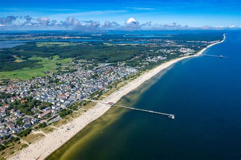 Luftaufnahme Seebad Heringsdorf Sandstrand Landschaft An Der