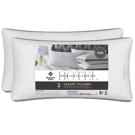 Hotel Premier Collection By Member S Mark Bed Pillows 2 Pack Assorted