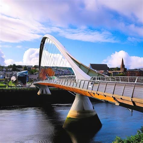 Premium AI Image | Peace Bridge in Derry