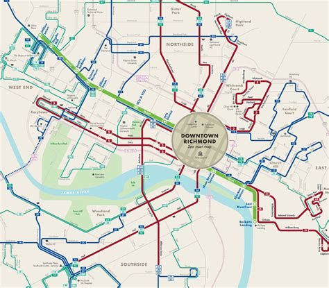 GRTC System Map Central Section — Human Transit