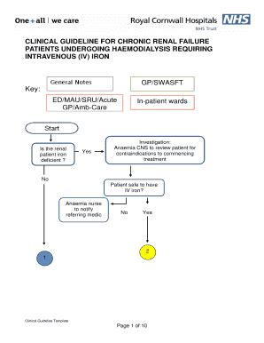 Fillable Online Rcht Nhs Clinical Guidelines For Chronic Renal Failure