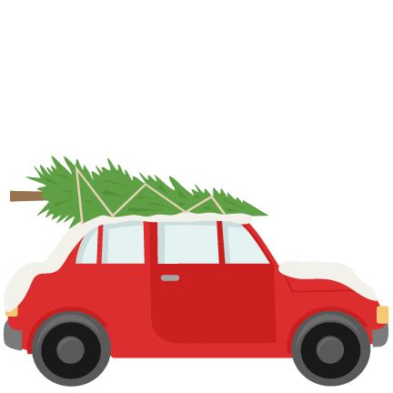 Car With Christmas Tree SVG