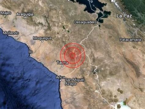 Sismo De Magnitud Se Registr Esta Noche En Tacna